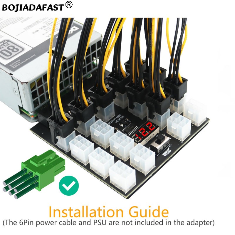 17 ポート PCIe 6Pin コネクタサーバー電源ブレー - 2400W Server Psu Breakout Board のレビューと価格